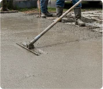 Finition d'une dalle de béton